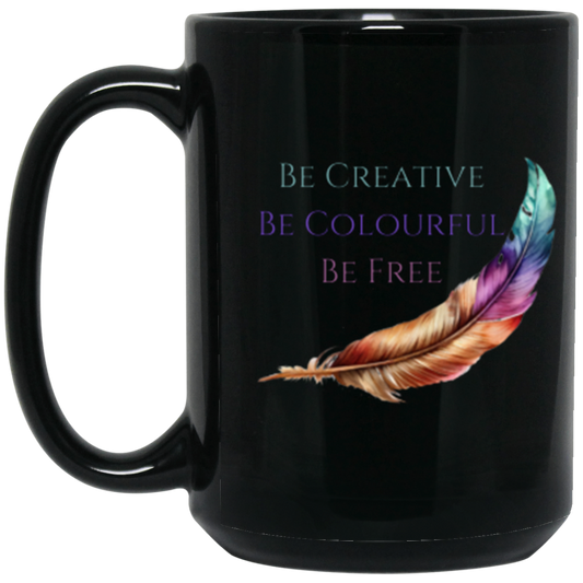 Creative Colourful Free BM15OZ 15oz Black Mug