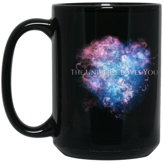 The Universe Loves You BM15OZ 15oz Black Mug