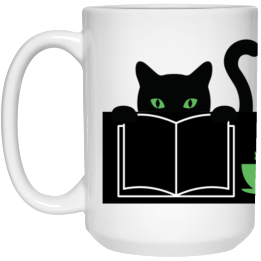 Books Cats and Coffee 21504 15oz White Mug